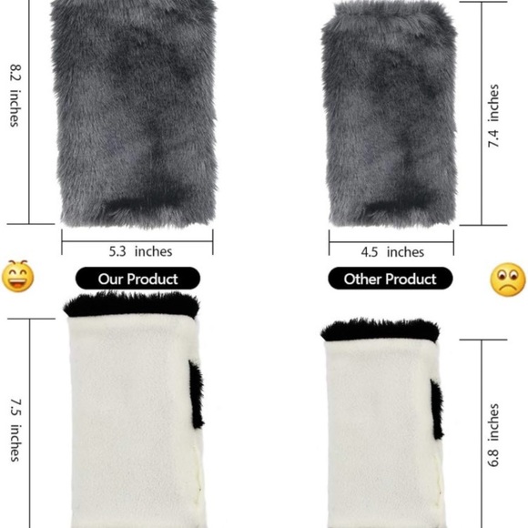 New fingerless gloves color gray - Picture 3 of 5